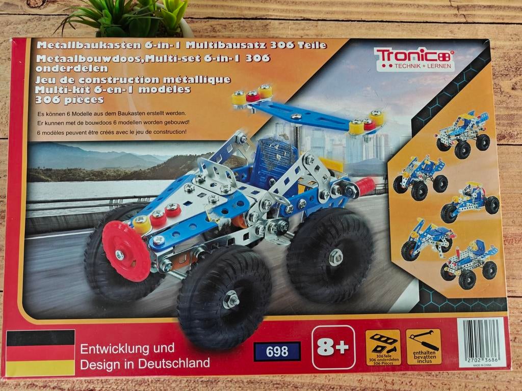 Tronico metaal bouwdoos 306 onderdelen, Kinderen en Baby's, Ophalen of Verzenden, Gebruikt, Bouwen
