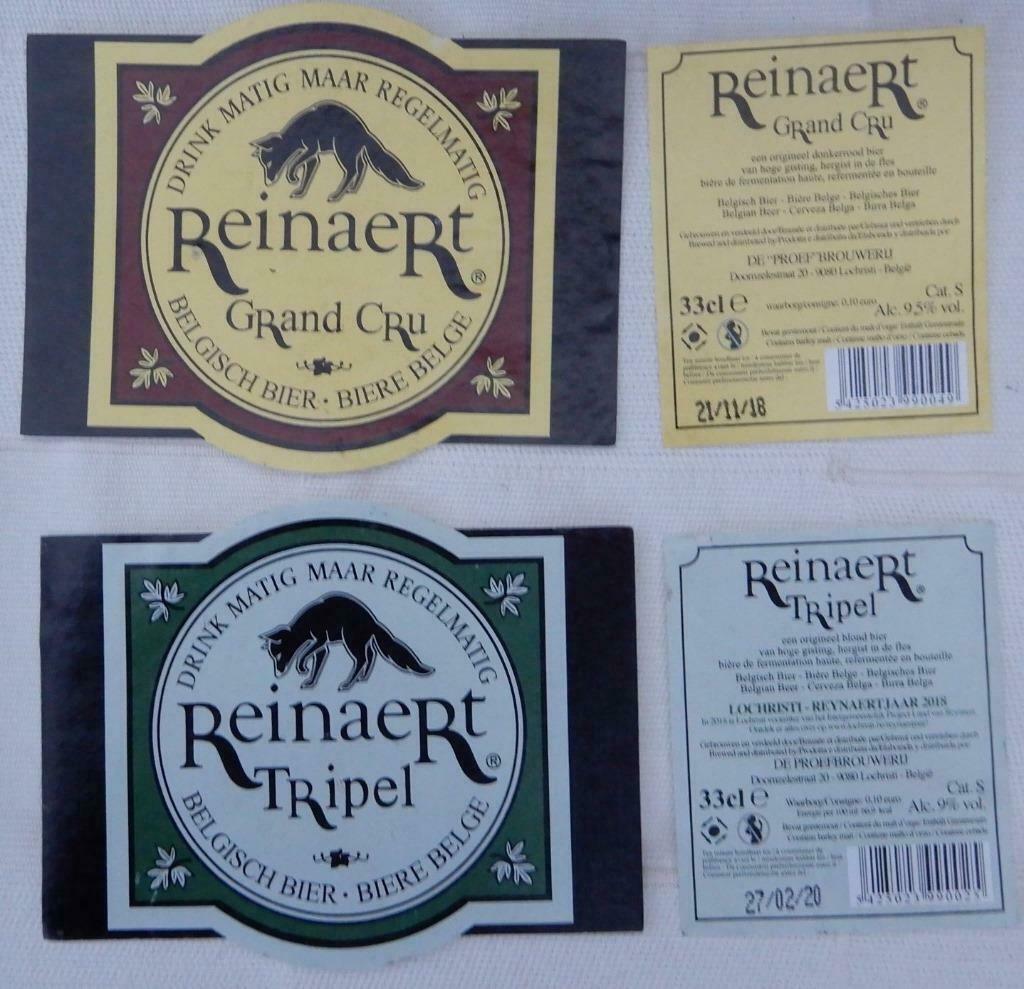 Bieretiketten Reinaert Brouwerij De Proefbrouwerij (h1), Ophalen of Verzenden, Gebruikt, Overige typen, Overige merken