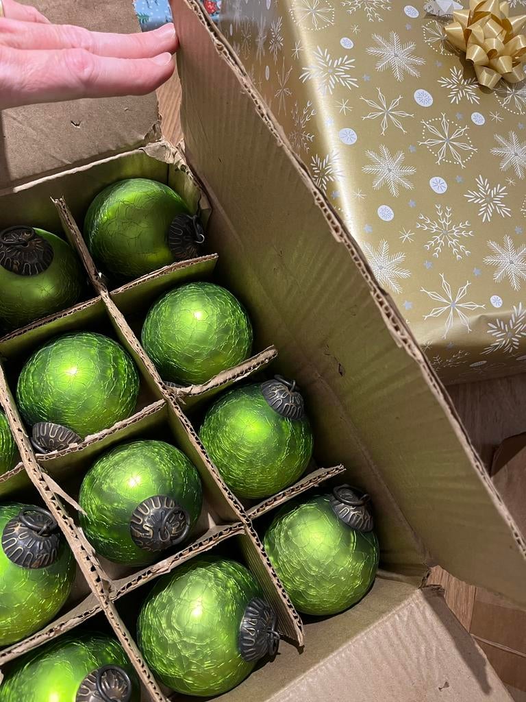 Boules de Noel anciennes verre soufflé, Enlèvement, Comme neuf