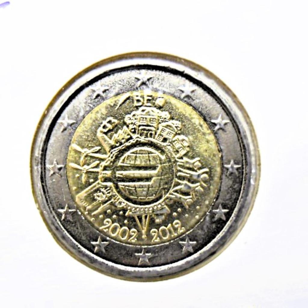 2 euro commémorative Belgique 2012 10 ans Euro, Timbres & Monnaies, Monnaies | Europe | Monnaies euro, Monnaie en vrac, 2 euros