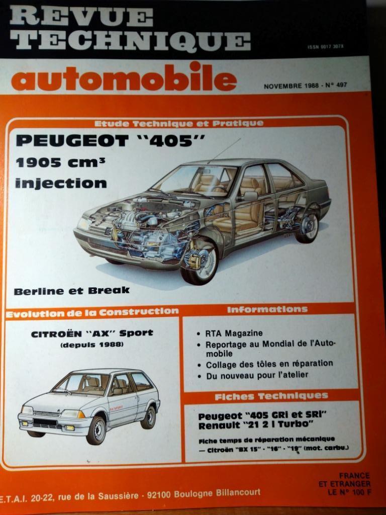 RTA - Peugeot 405 - Citroërn AX sport - n 497, Envoi