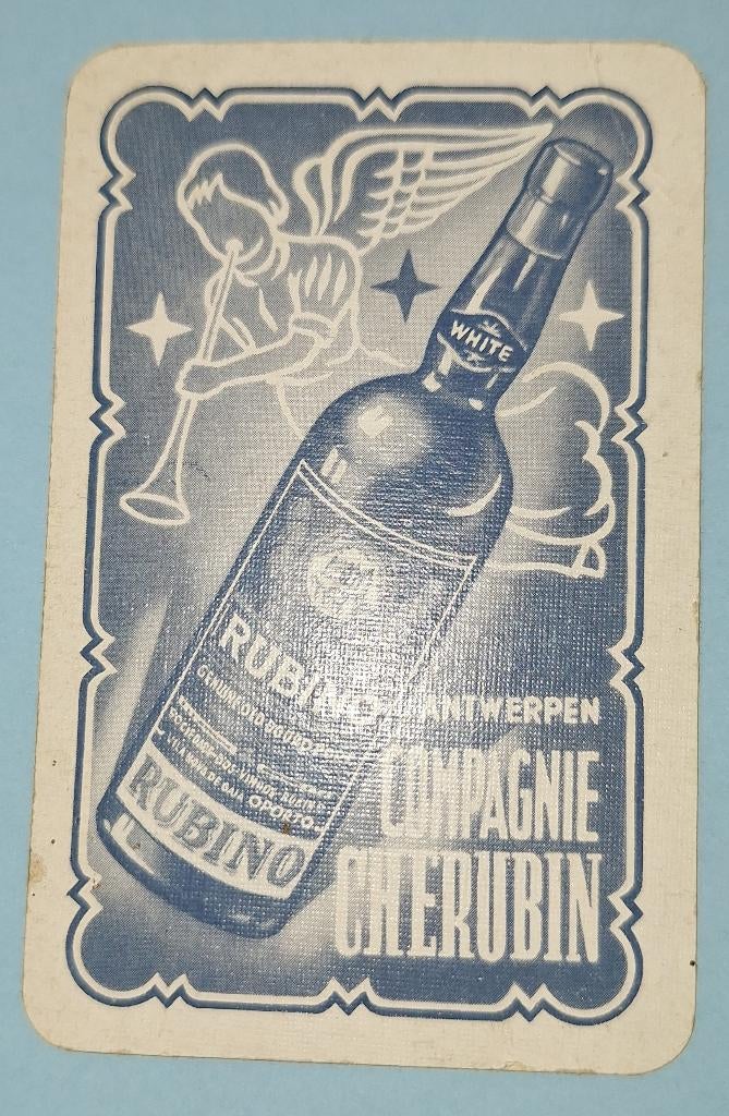 Carte à jouer à Anvers — Distillery Cie. Chérubin, bleu_115, Enlèvement ou Envoi, Utilisé, Carte(s) à jouer