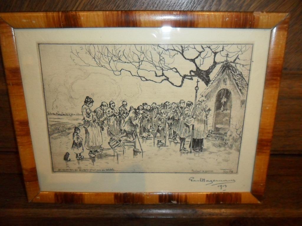 Gravure door Paul Hagemans (Antwerpen 1884 - Ukkel 1959), Ophalen of Verzenden
