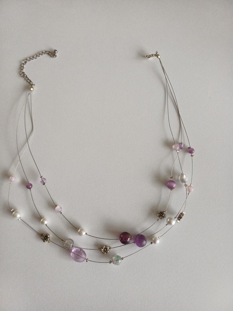 Halsketting, Bijoux, Sacs & Beauté, Colliers, Enlèvement ou Envoi, Comme neuf, Violet, Autres matériaux