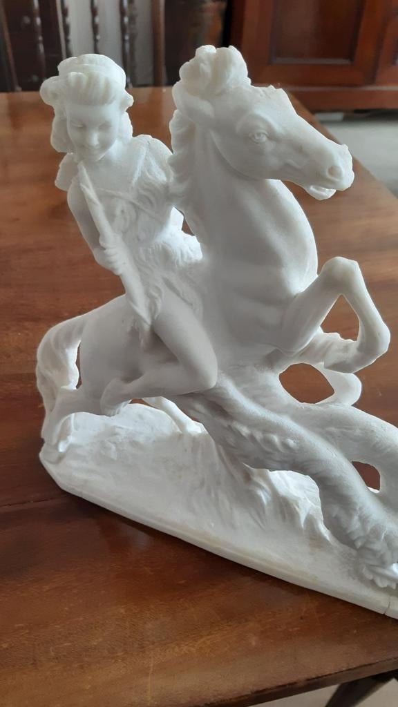 Statue  porcelaine sans glaçage : biscuit, Antiquités & Art, Enlèvement ou Envoi