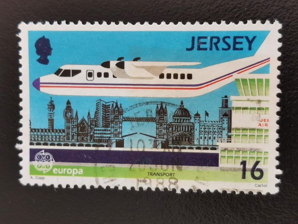 Jersey 1988 - Europe CEPT - aéronefs - aviation, Enlèvement ou Envoi, Affranchi