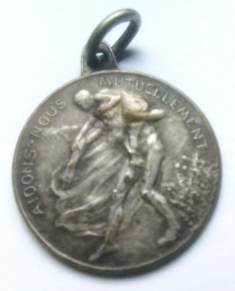 Médaille aidons-nous mutuellement 1926 liege secours inondes, Enlèvement ou Envoi, Autres matériaux