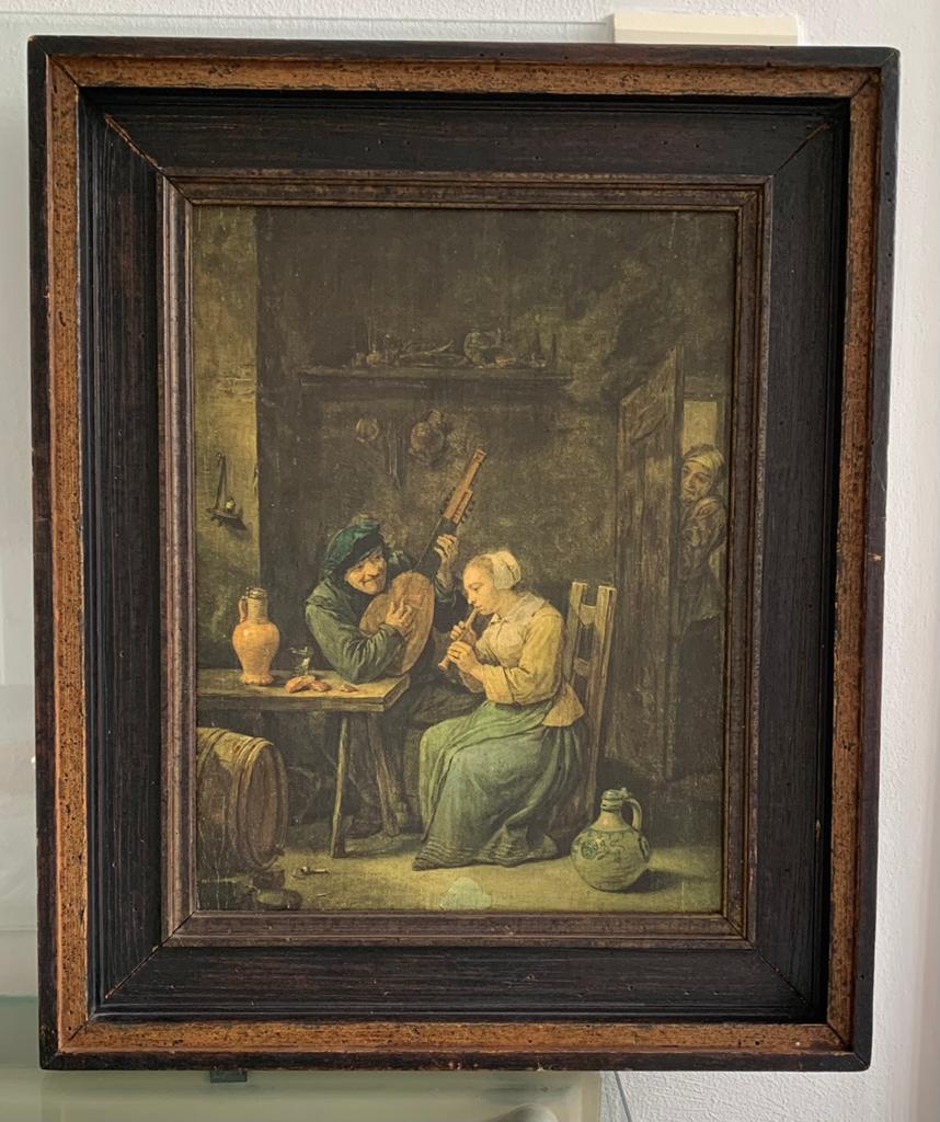 Replica in stijl van David Teniers Muzikanten in interieur, Antiek en Kunst, Ophalen