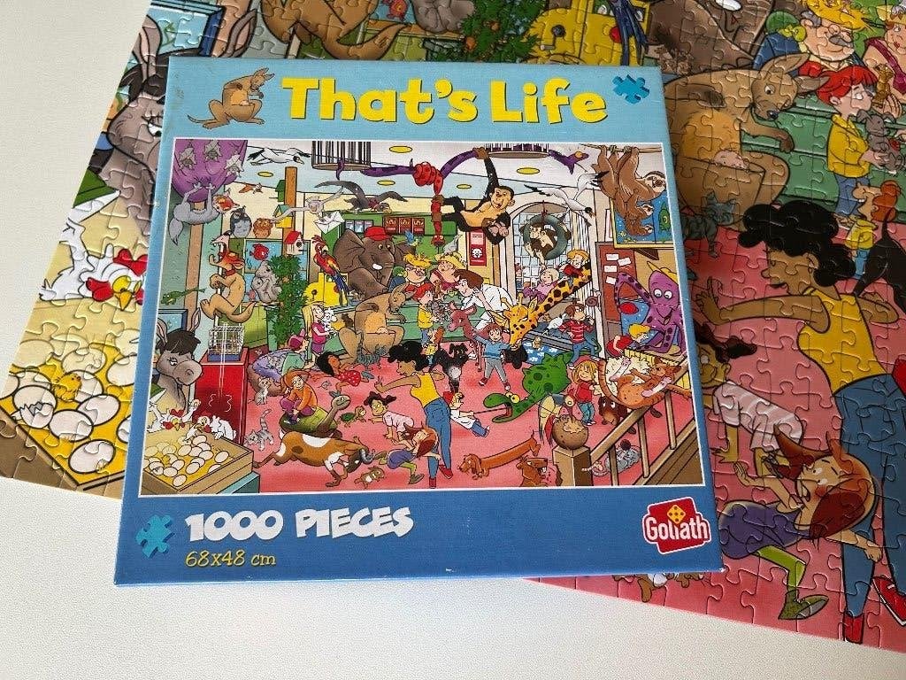 Puzzel That’s Life 1000 stukjes, Hobby en Vrije tijd, Ophalen of Verzenden, 500 t/m 1500 stukjes, Zo goed als nieuw, Legpuzzel