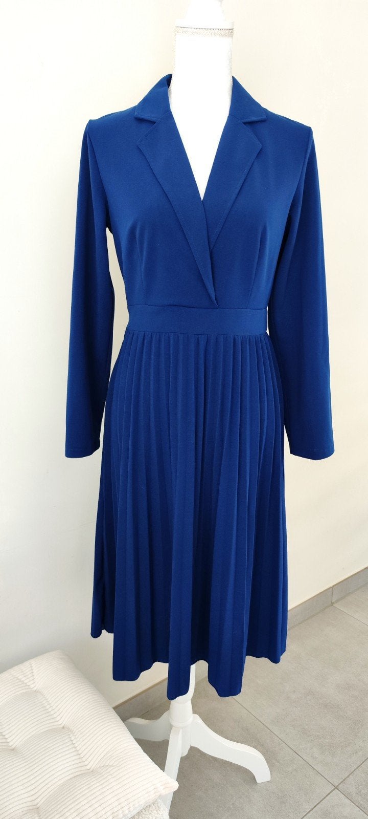 Shein Stijvolle Jurk, Maat 38/40 (M), Blauw, Ophalen of Verzenden, Zo goed als nieuw