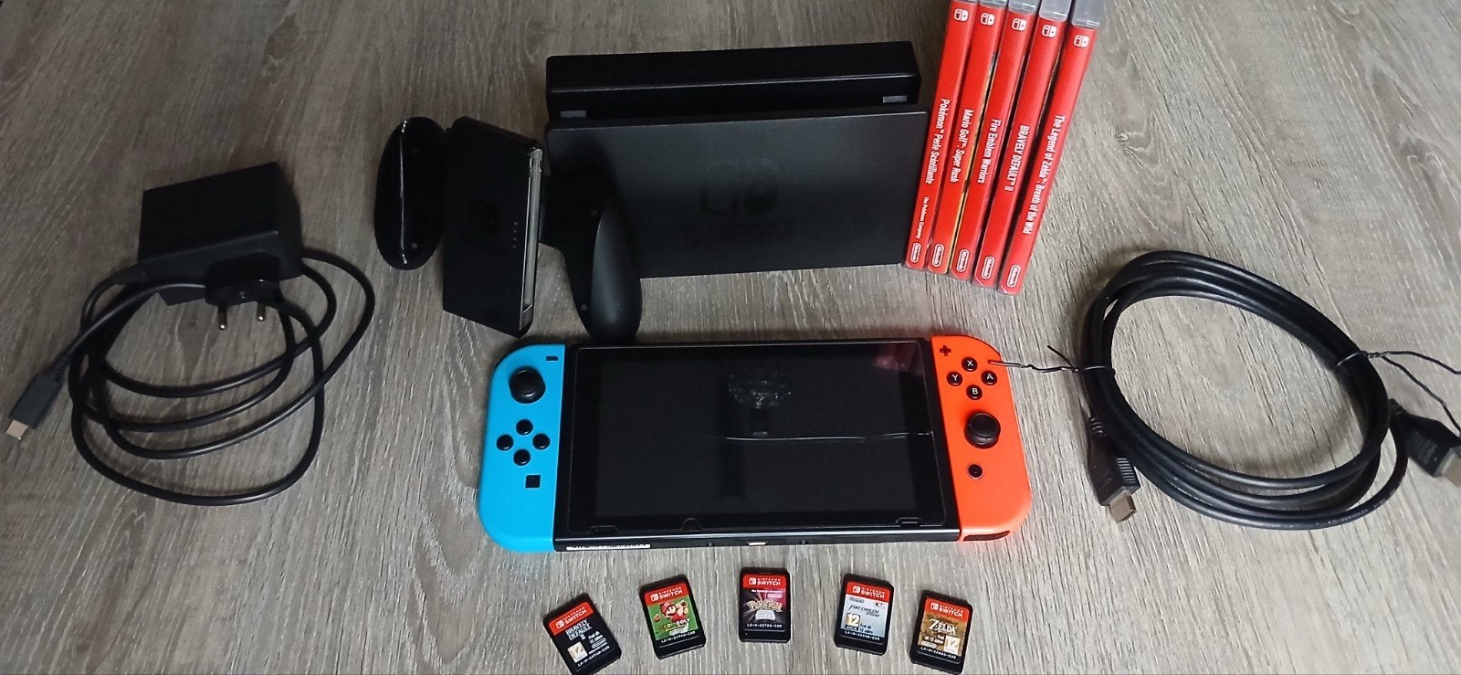 Nintendo switch complète avec 5 jeux, Enlèvement, Utilisé, Avec jeux