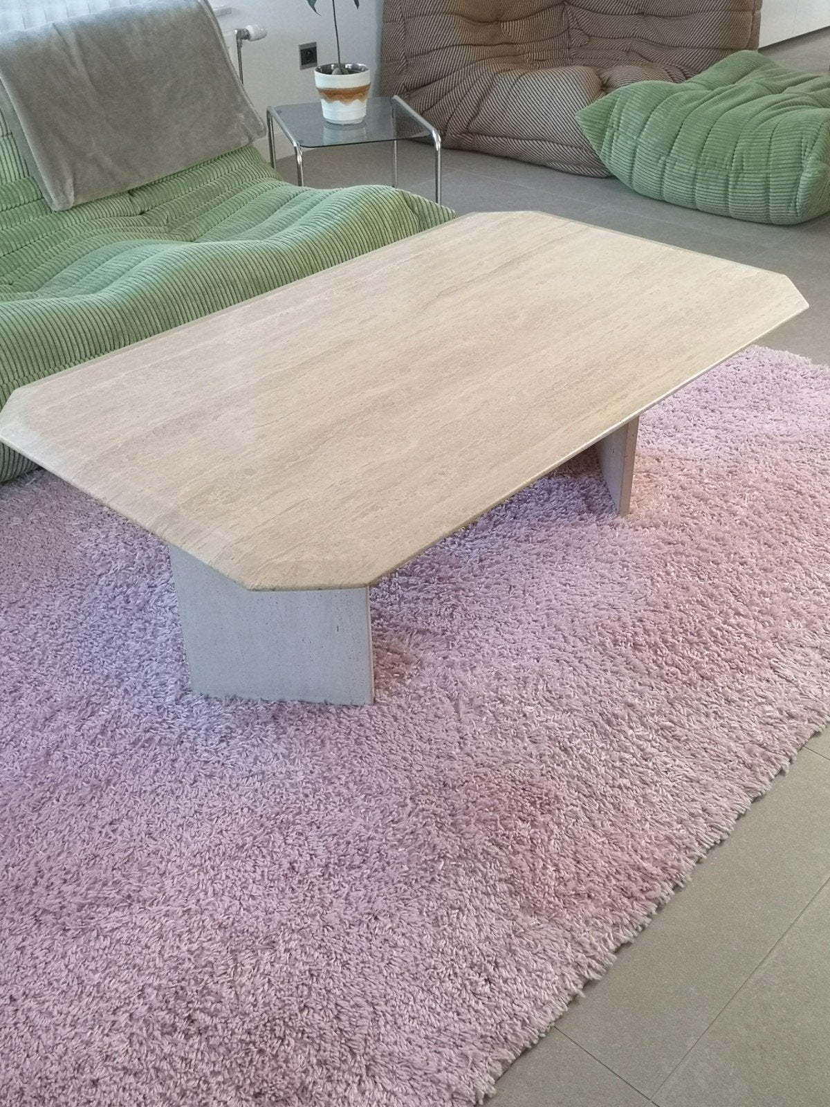 Prachtige travertin salontafel, Ophalen