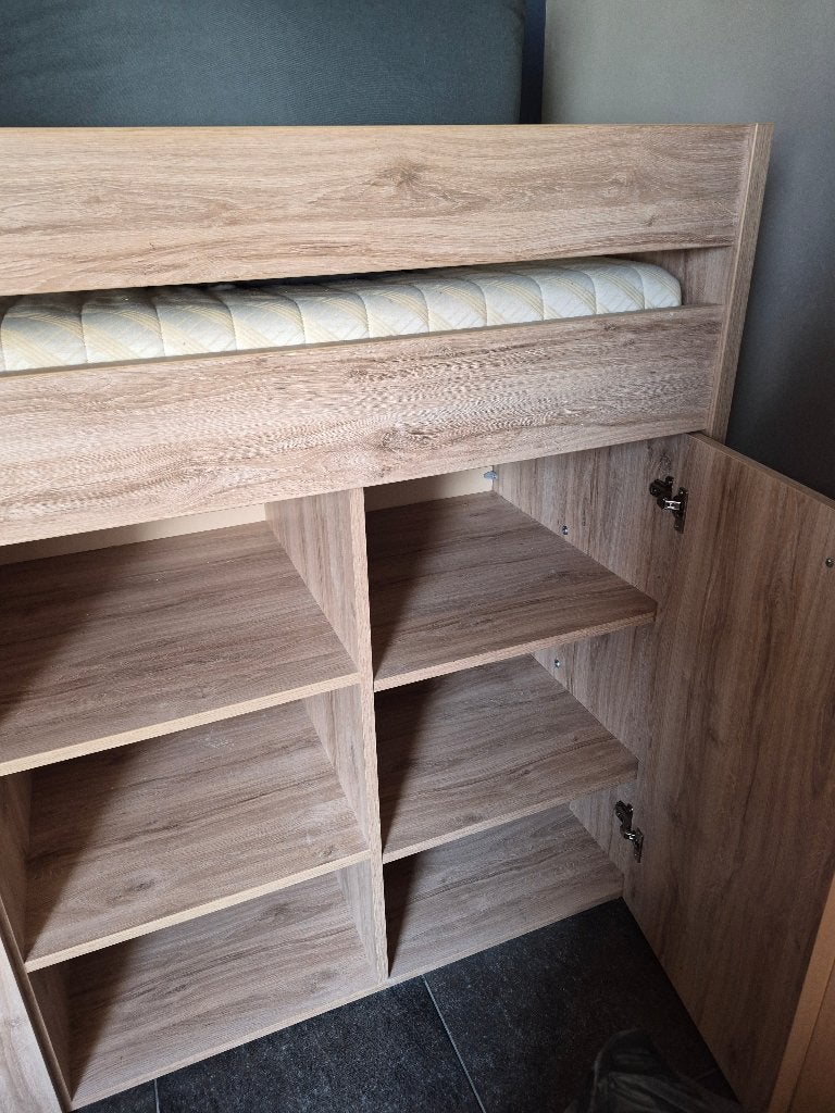 Hoogslaper, goede staat, zonder matras, Ophalen, 85 tot 100 cm, Gebruikt, Hoogslaper of Stapelbed