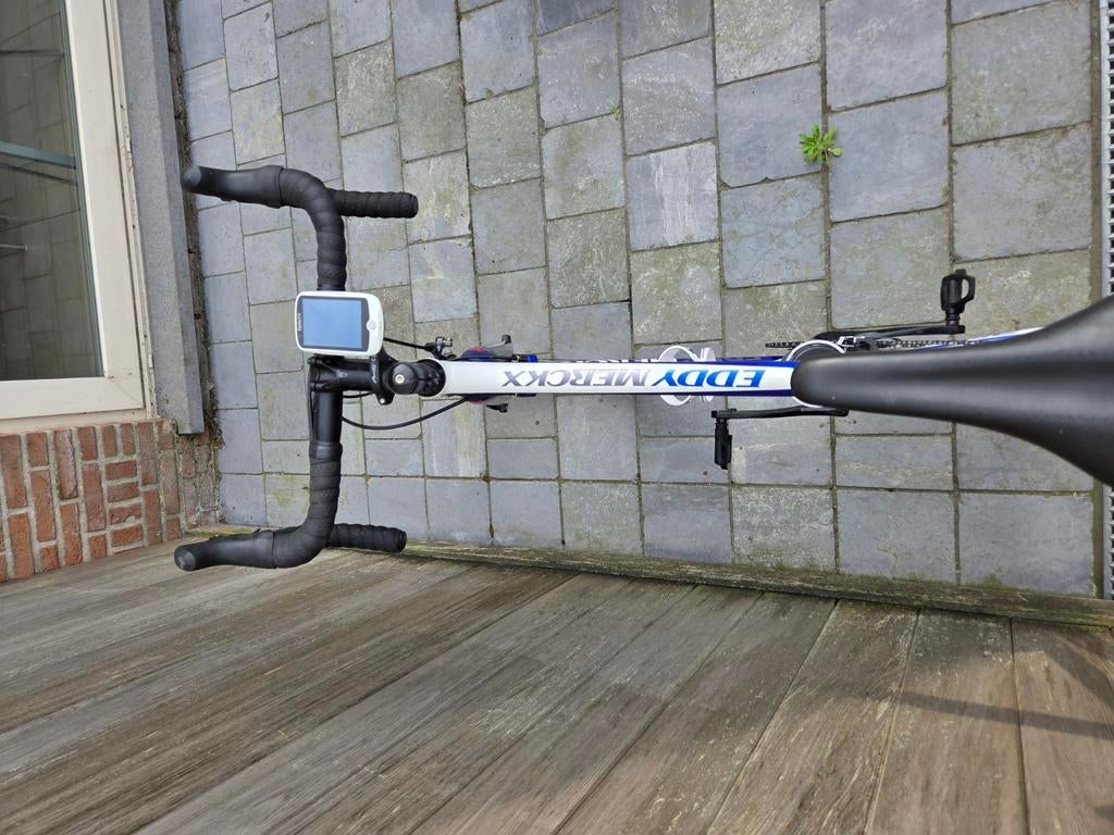 Eddy Merckx racefiets met Mio boordcomputer., Ophalen