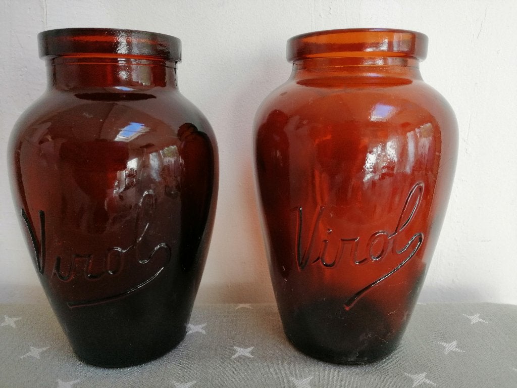 2 apotheekpotten „Virol” voor decoratie, Antiek en Kunst, Ophalen of Verzenden