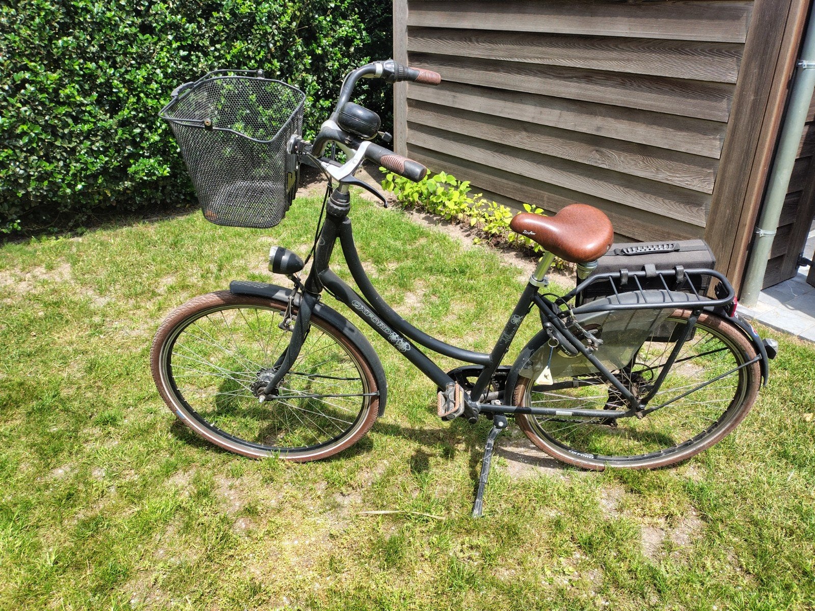 retro oma fiets, Ophalen