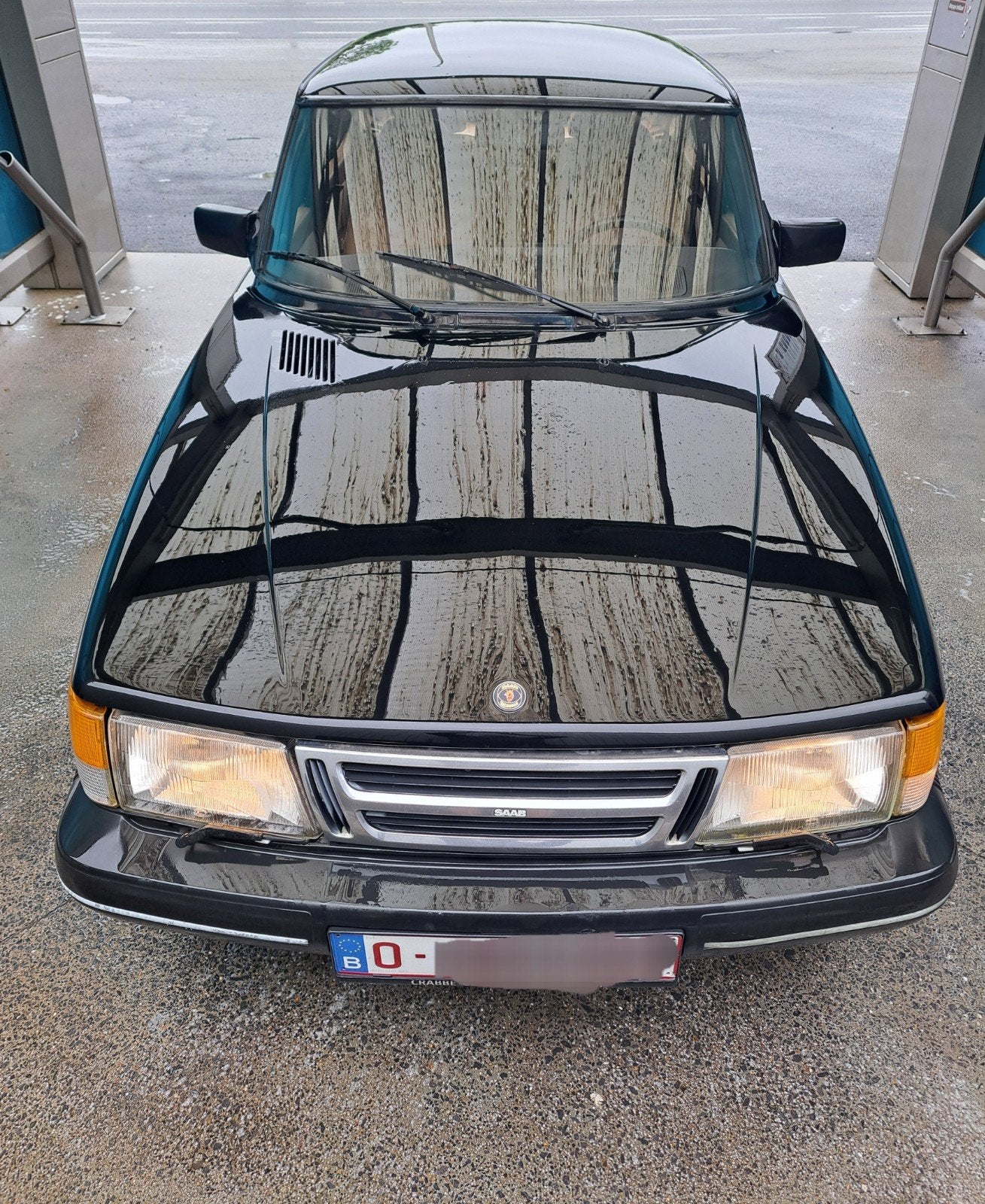 Saab 900 classic 5-deurs uit 1990 slechts 181.000 km lederen, Auto's, Leder, 5 deurs, Te koop, Groen