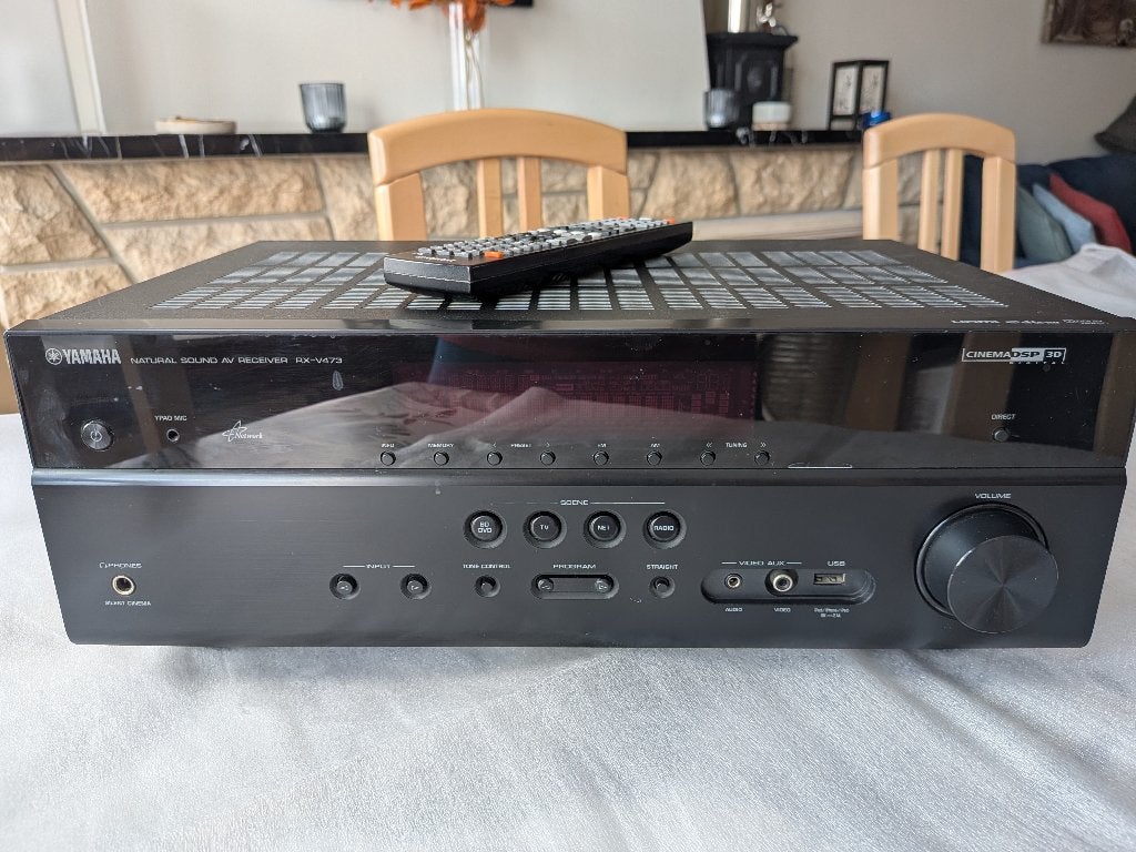 Yamaha RX-V473 (5x 100w), TV, Hi-fi & Vidéo, Amplificateurs & Ampli-syntoniseurs, Yamaha, 60 à 120 watts, Enlèvement, Utilisé