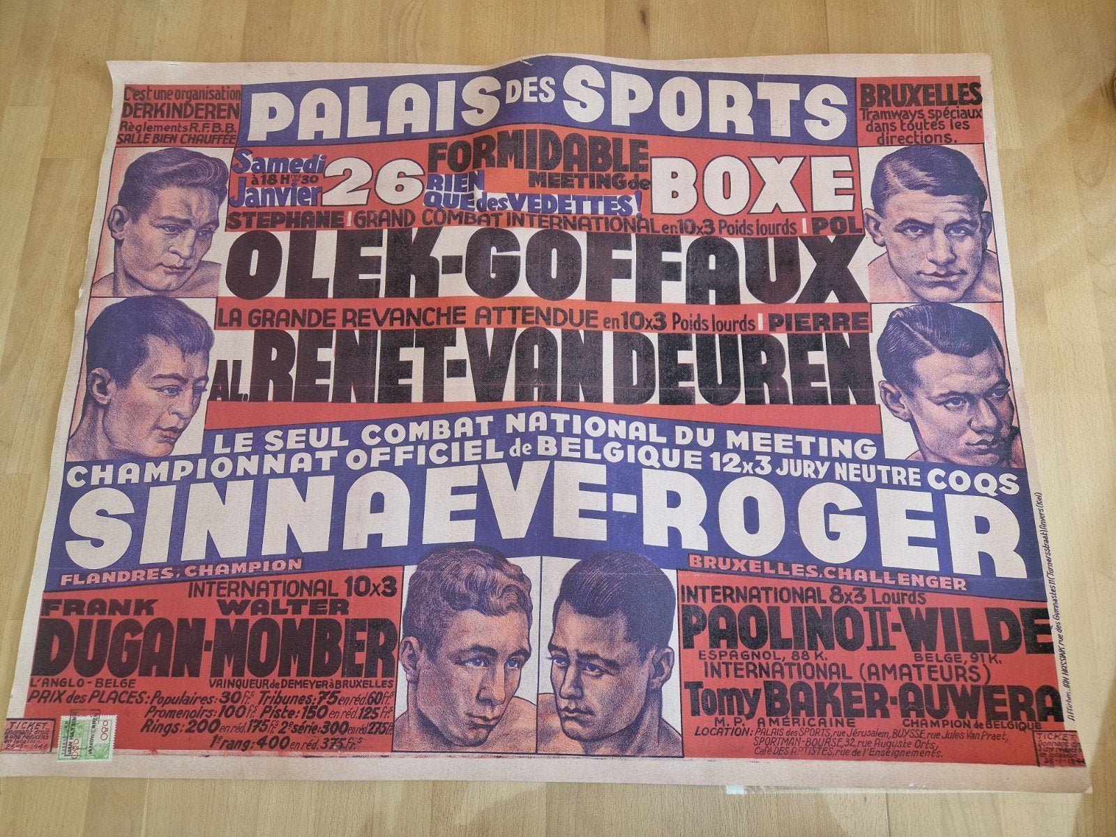 kopie van oude box affiche, Antiek en Kunst, Ophalen of Verzenden