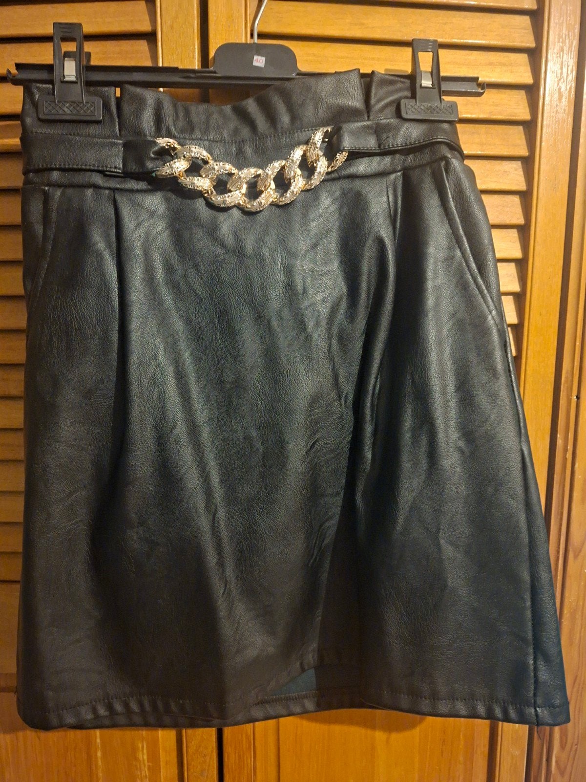 jupe simili cuir T M, Vêtements | Femmes, Taille 38/40 (M), Comme neuf, Longueur genou, Noir