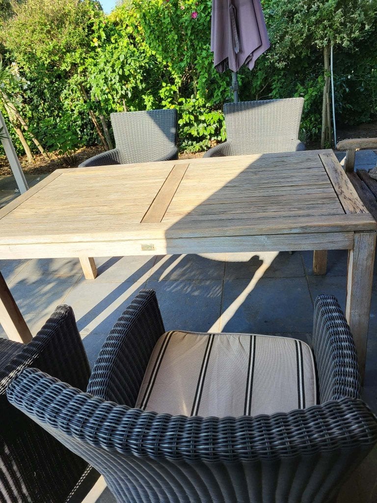 tuintafel, Ophalen, Gebruikt, Rechthoekig, Teakhout