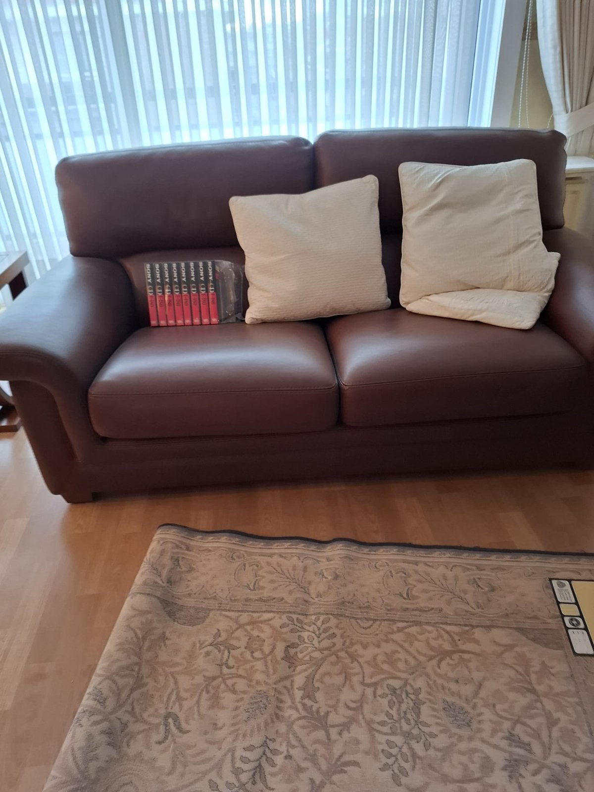 Volledige lounge in luxe leer van Duvivier., Huis en Inrichting, Ophalen, Gebruikt, Leer