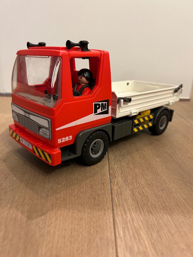 Playmobil vrachtwagen bouwwerf, Kinderen en Baby's, Speelgoed | Playmobil, Ophalen, Zo goed als nieuw, Complete set