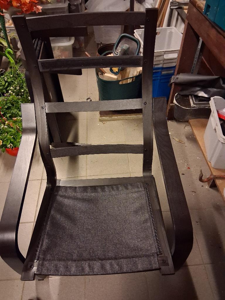 Ikea Poang, zetel met voetenbank, Ophalen, Gebruikt