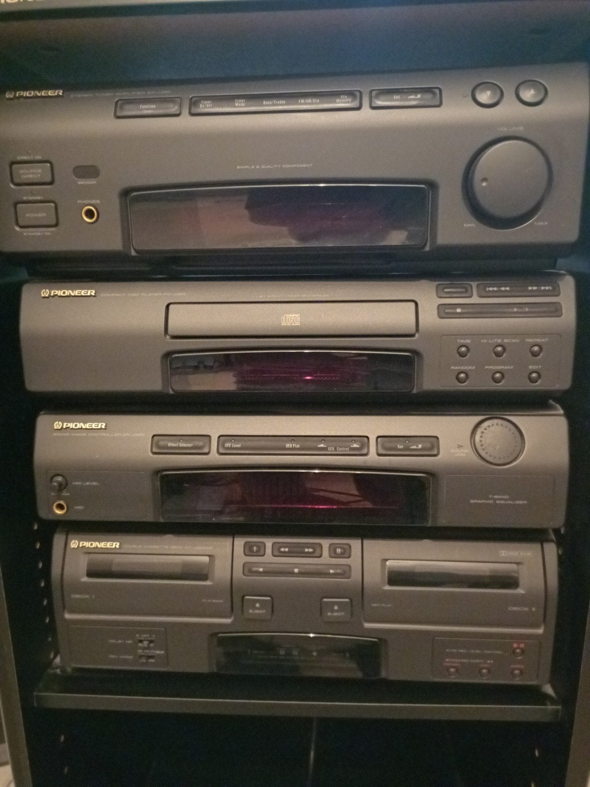 hifi toren - pioneer, zoals je kan zien op afbeelding,, Audio, Tv en Foto, Ophalen, Gebruikt, Losse componenten, Cassettedeck