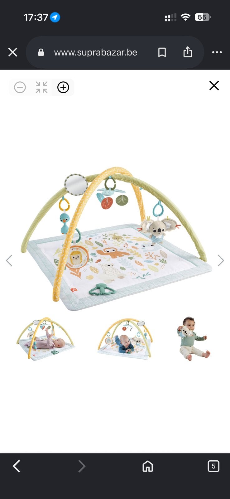 Baby activiteitemaat simply senses gym, Enlèvement, Comme neuf