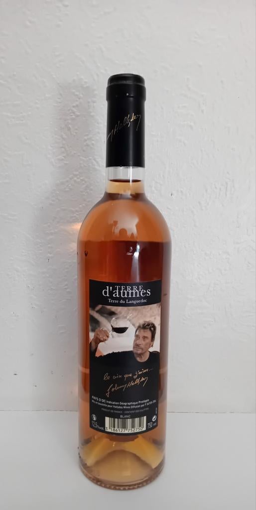 Vin Terre d Aumes JOHNNY HALLYDAY, Collections, Enlèvement, Vin blanc