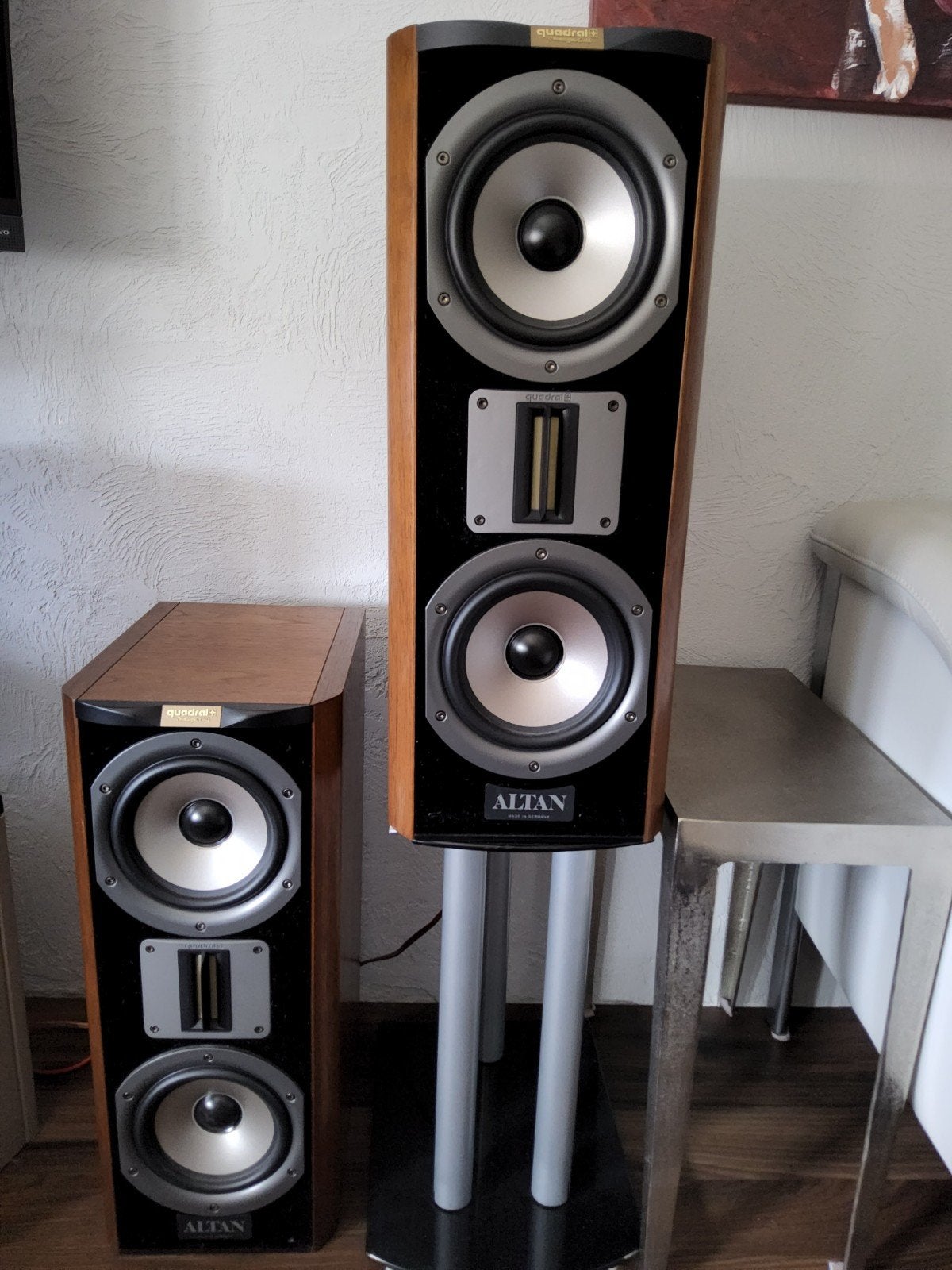 Quadral Altan Phonologue Gold High End speakers set, Ophalen, 60 tot 120 watt, Front, Rear of Stereo speakers