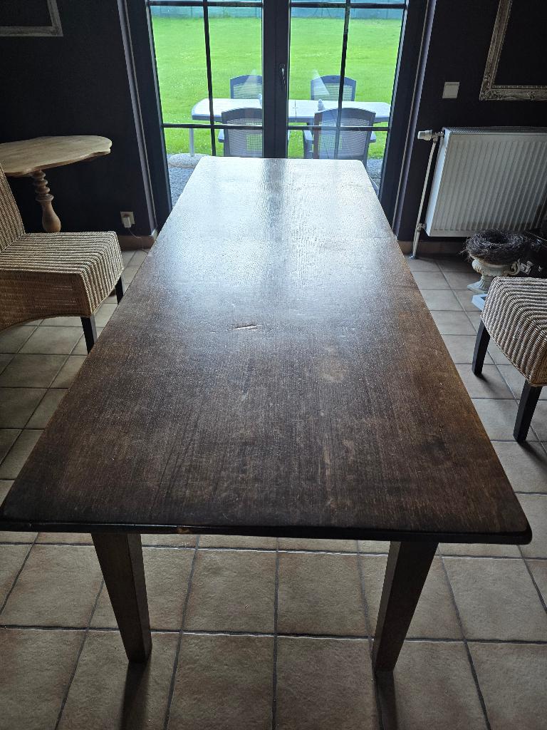 Table de Ferme en chêne 2m, Antiquités & Art, Enlèvement