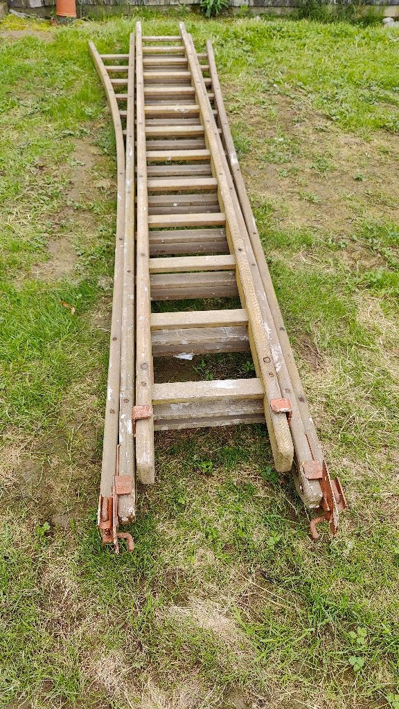 Houten ladder, Ophalen, Gebruikt, Ladder, Opvouwbaar of Inschuifbaar