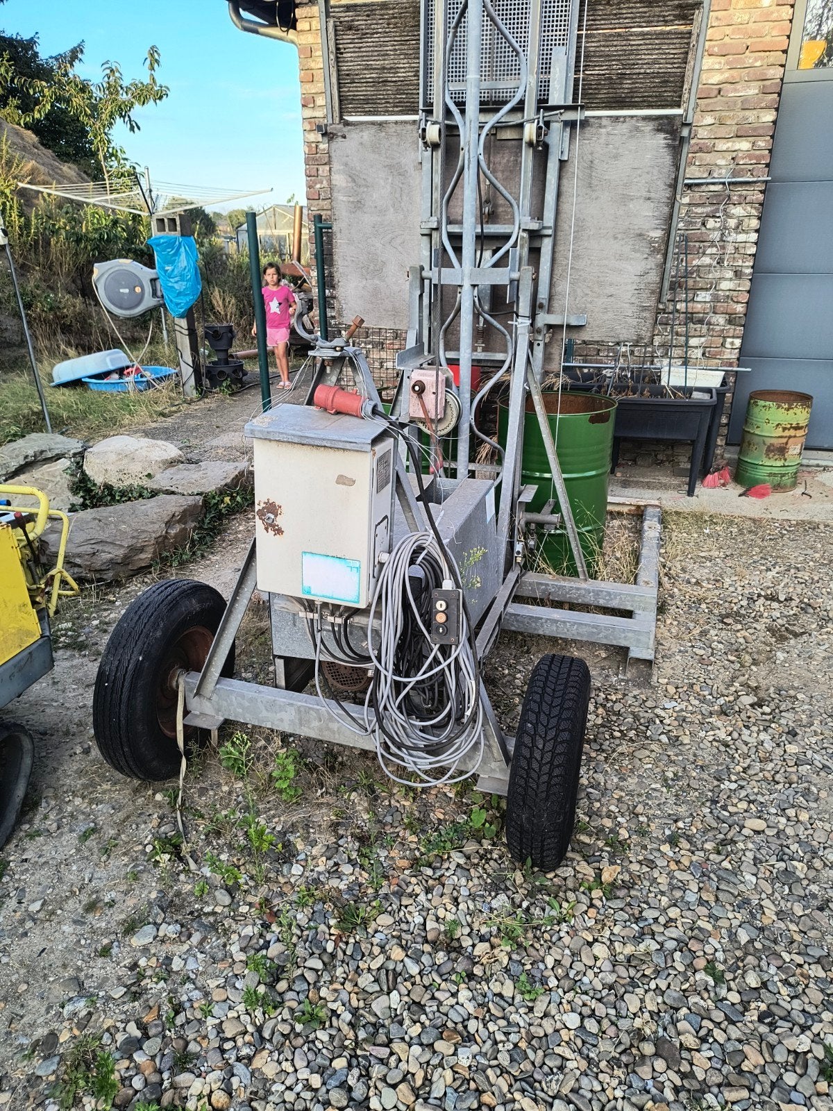 Bouwlift 380v 9meter werkhoogte, Doe-het-zelf en Bouw, Ophalen, Gebruikt, Bouwlift