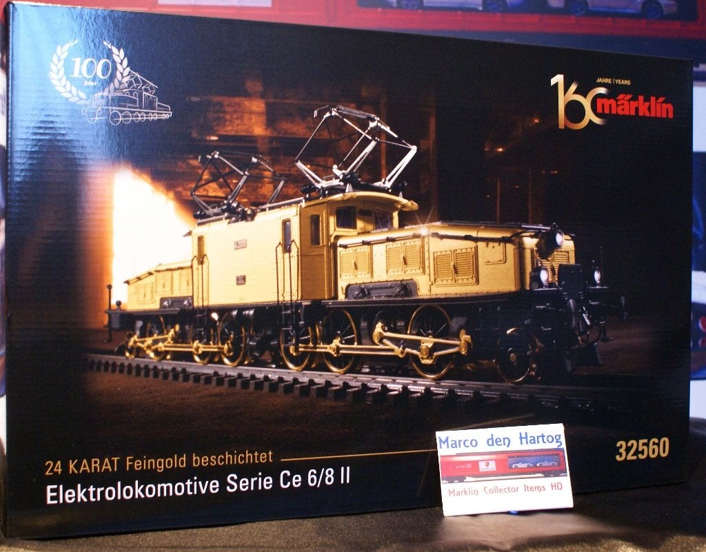 Märklin 32560 Krokodil Ce6/8 II Gold Edition, Enlèvement ou Envoi, Courant alternatif, Comme neuf, Locomotive