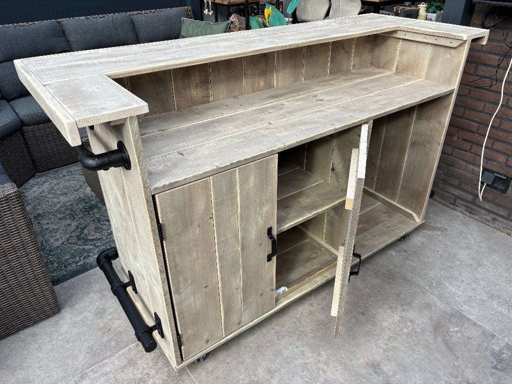 Unieke toog, buitenbar van steigerhout of douglashout, Ophalen, Nieuw