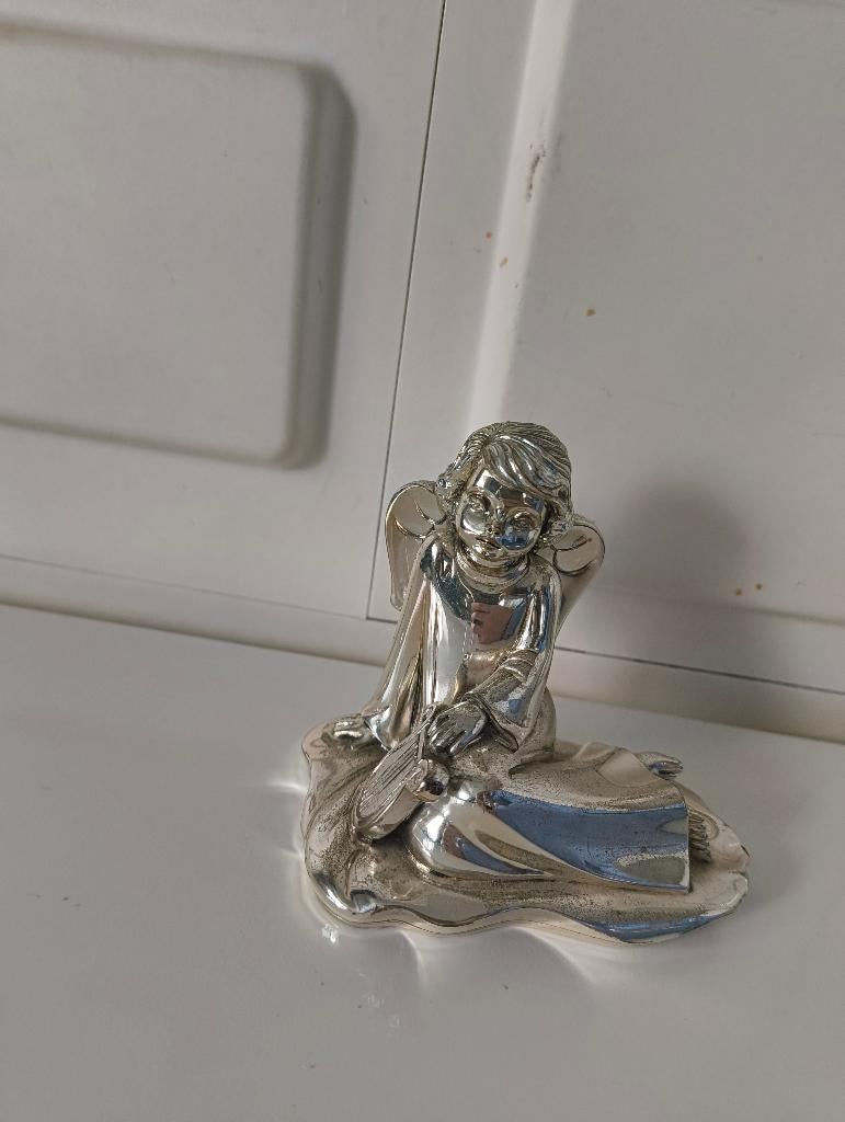 Vintage 925 verzilverde engel, Antiek en Kunst, Antiek | Zilver en Goud, Zilver, Ophalen