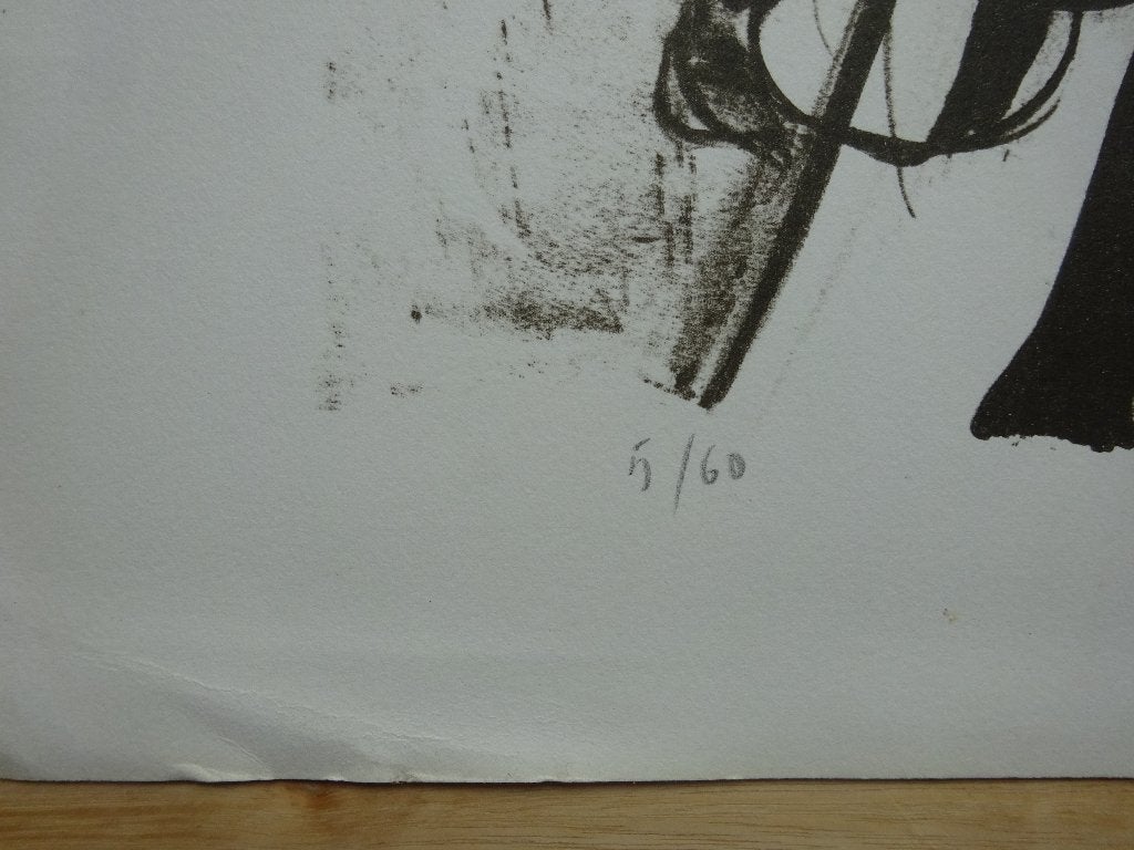 Jan Cobbaert, litho, 5/60, 1977, Figuren, Antiek en Kunst, Portret en Figuren, Ophalen of Verzenden, Lithografie, Genummerd