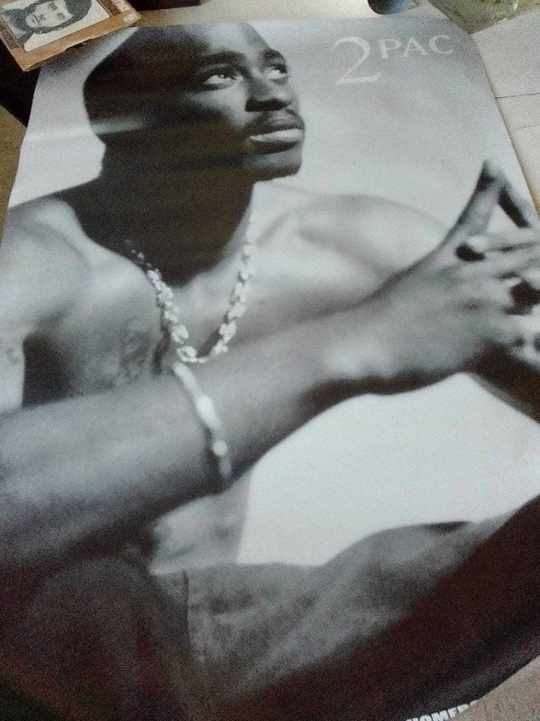 grote poster, poster rapper 2 Pac 2003, Verzamelen, Ophalen of Verzenden