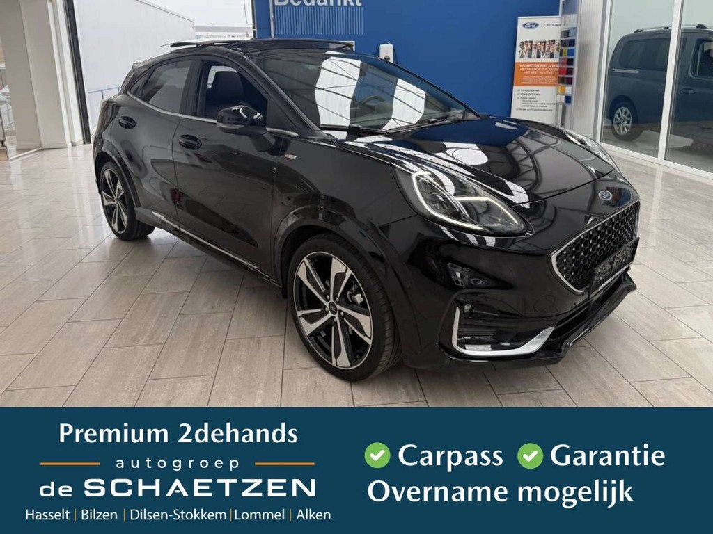 Ford Puma Ford Puma ST-Line V 1.0i MHEV (bj 2023, automaat), Auto's, Automaat, 114 kW, Zwart, Hybride Elektrisch/Benzine