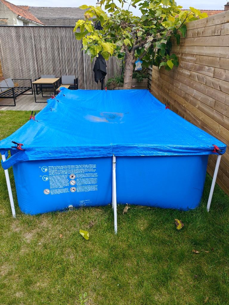 Zwembad + véél toebehoren, Ophalen, Gebruikt, 200 tot 300 cm, 80 tot 120 cm