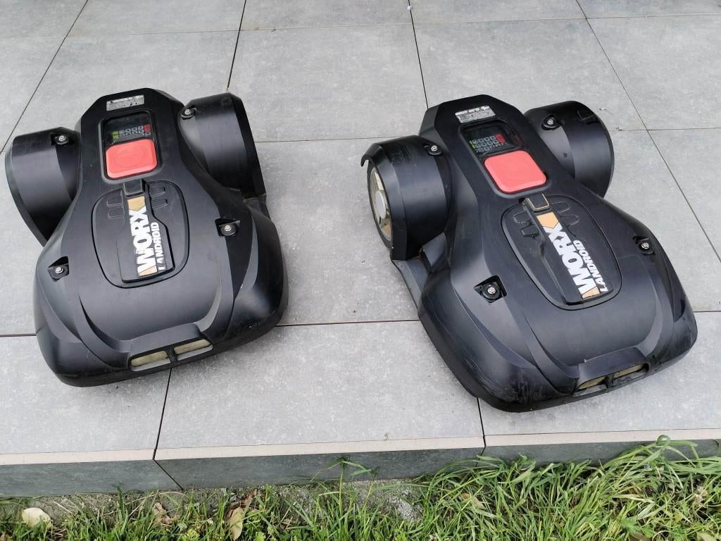 Tondeuse robot Worxlandroid 2000 m2 + 2ème pour pièces, Jardin & Terrasse, 20 à 25 cm, WORX, Enlèvement, Utilisé