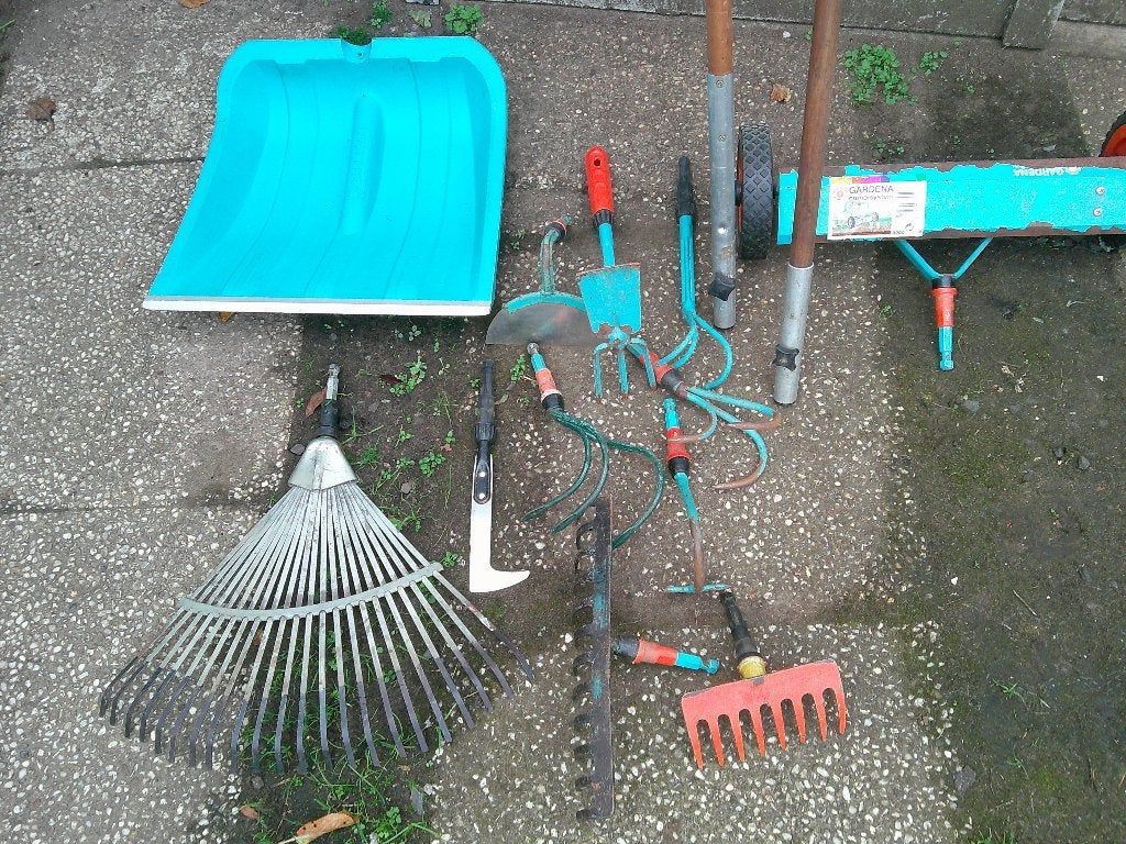 tuingereedschap, Ophalen, Gebruikt