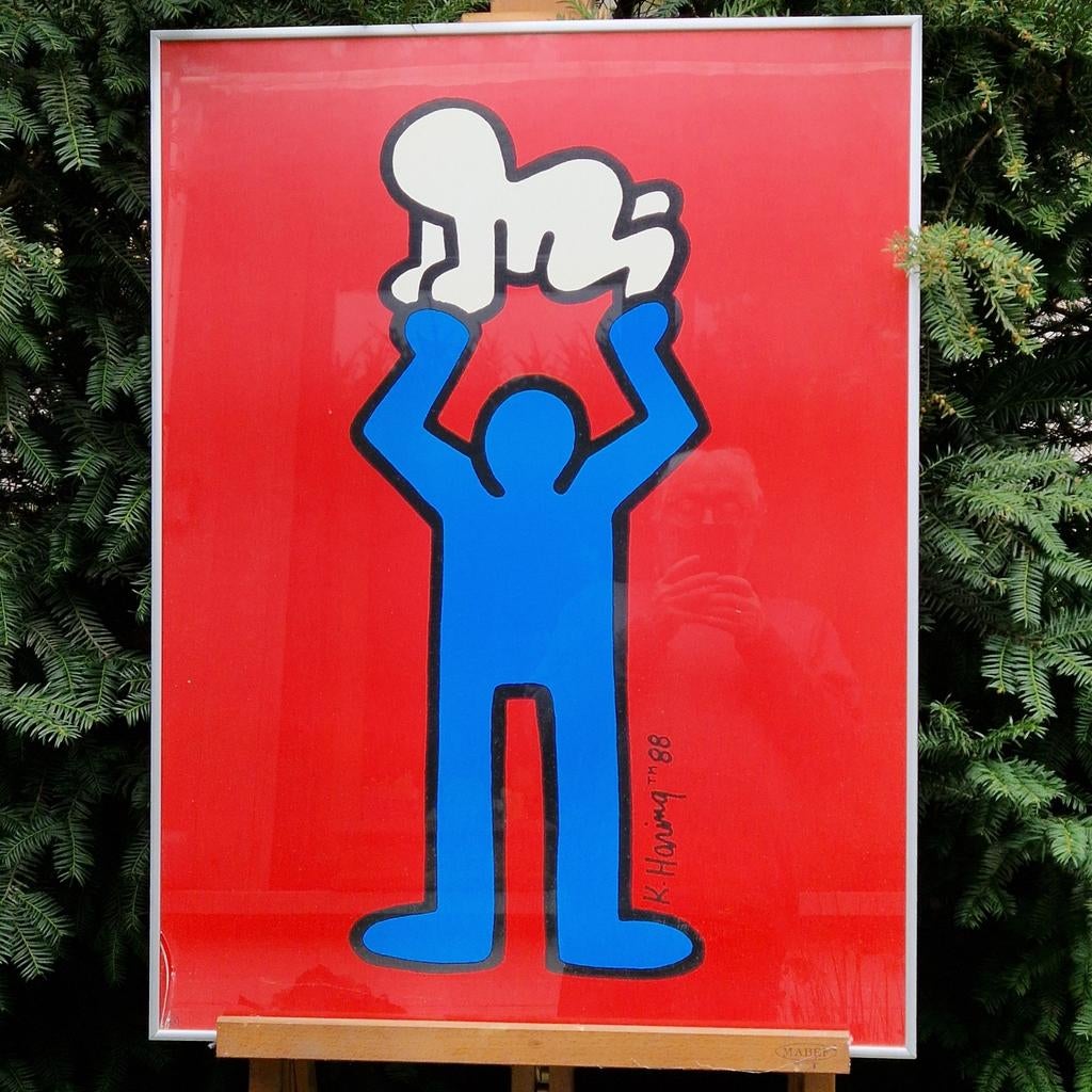 K. Haring™ 88 | Man Holding Radiant Baby | B: 60 H: 80 cm, Enlèvement