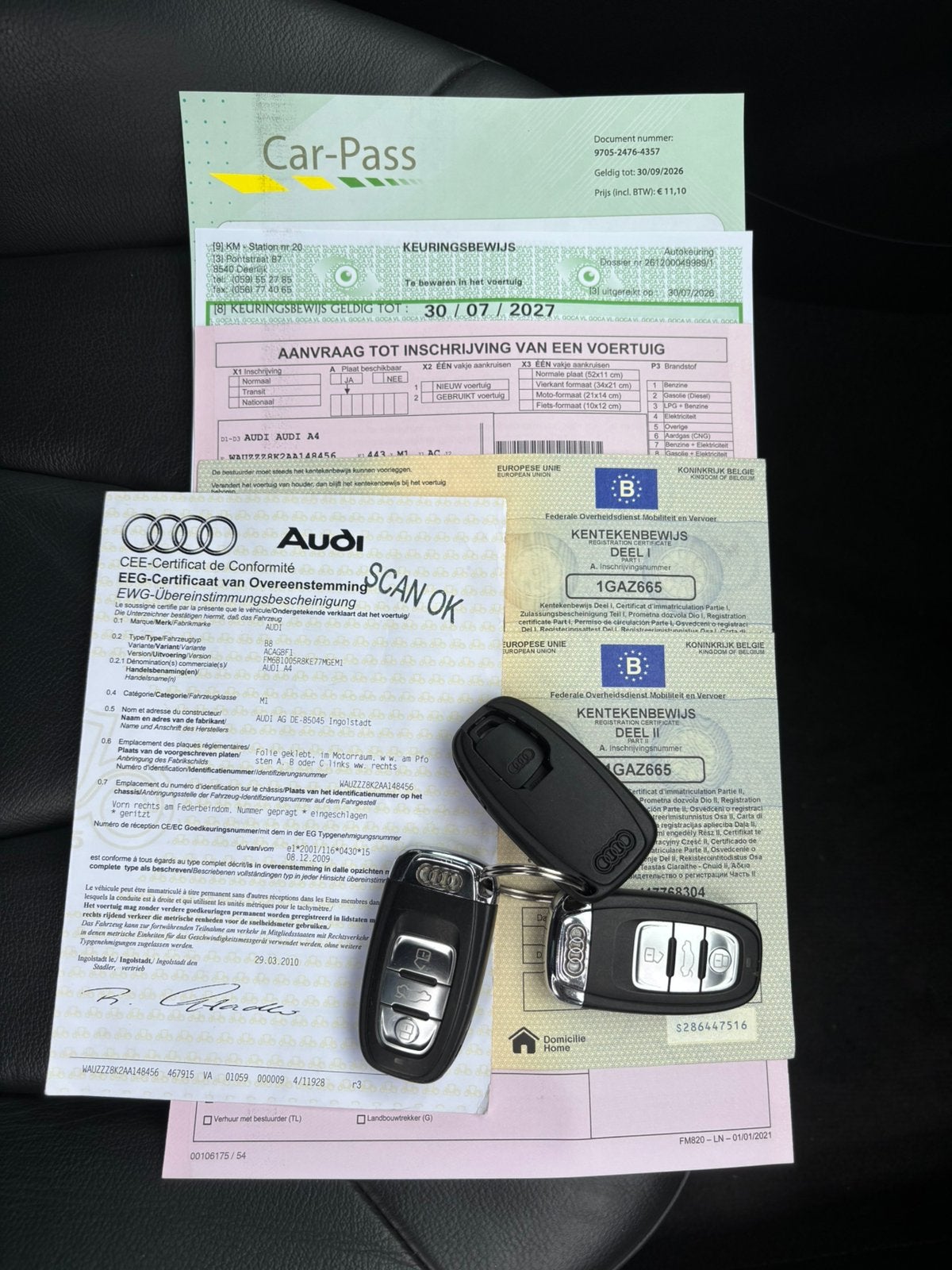 Audi A4 2.0 TDI Euro 5 homologuée pour la vente, Autos, Audi, Particulier, A4, Diesel, Euro 5, Enlèvement