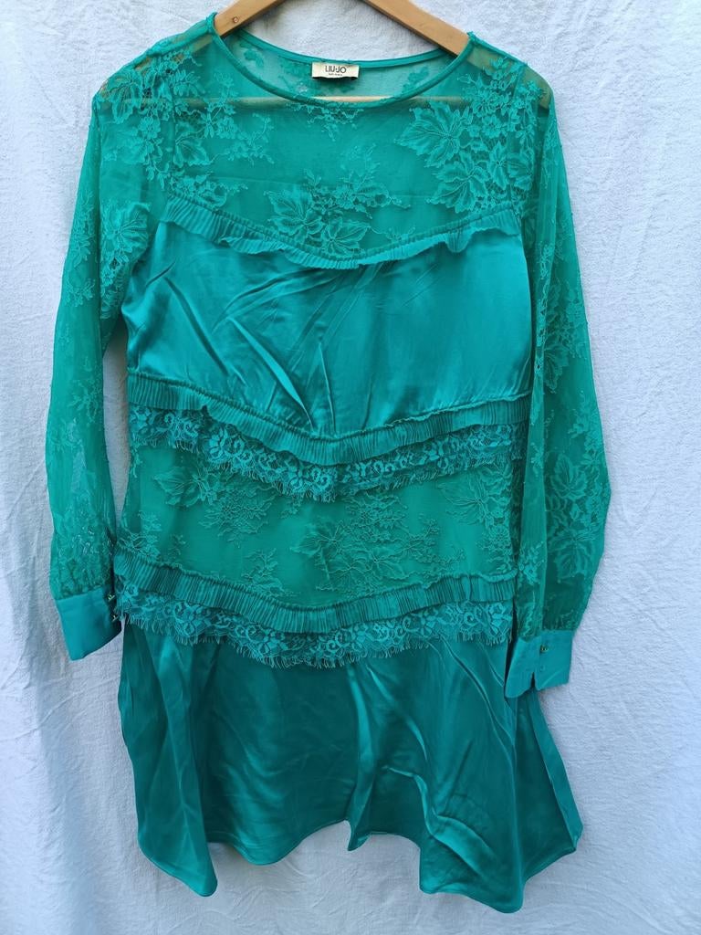 Robe LiuJo – Soie – Vert émeraude – IMMÉDIAT Bruxelles, Vêtements | Femmes, Enlèvement, Porté, Taille 42/44 (L), Vert