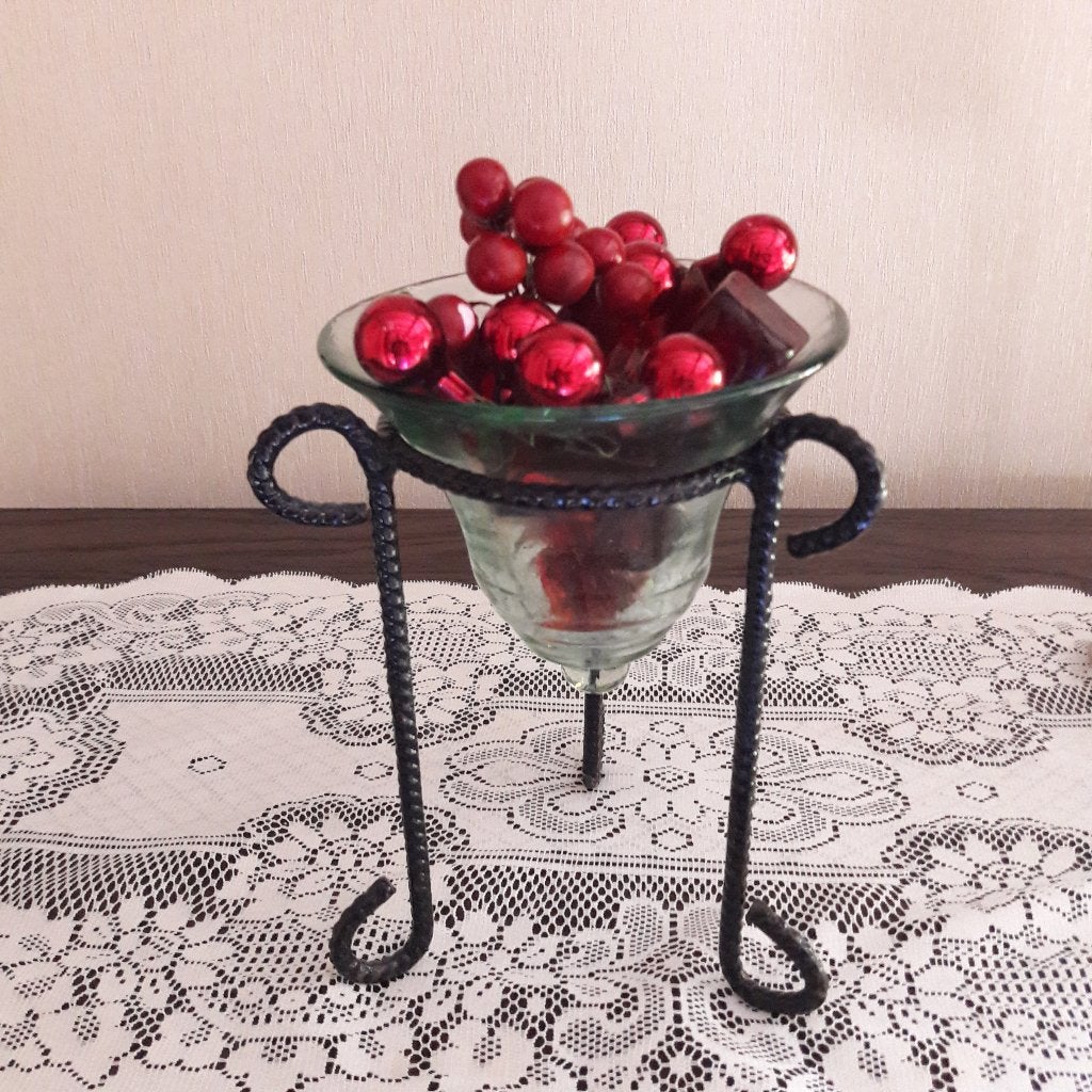 decoratie vaas op voet in glas, Ophalen, Op voet, Schaal, Rond