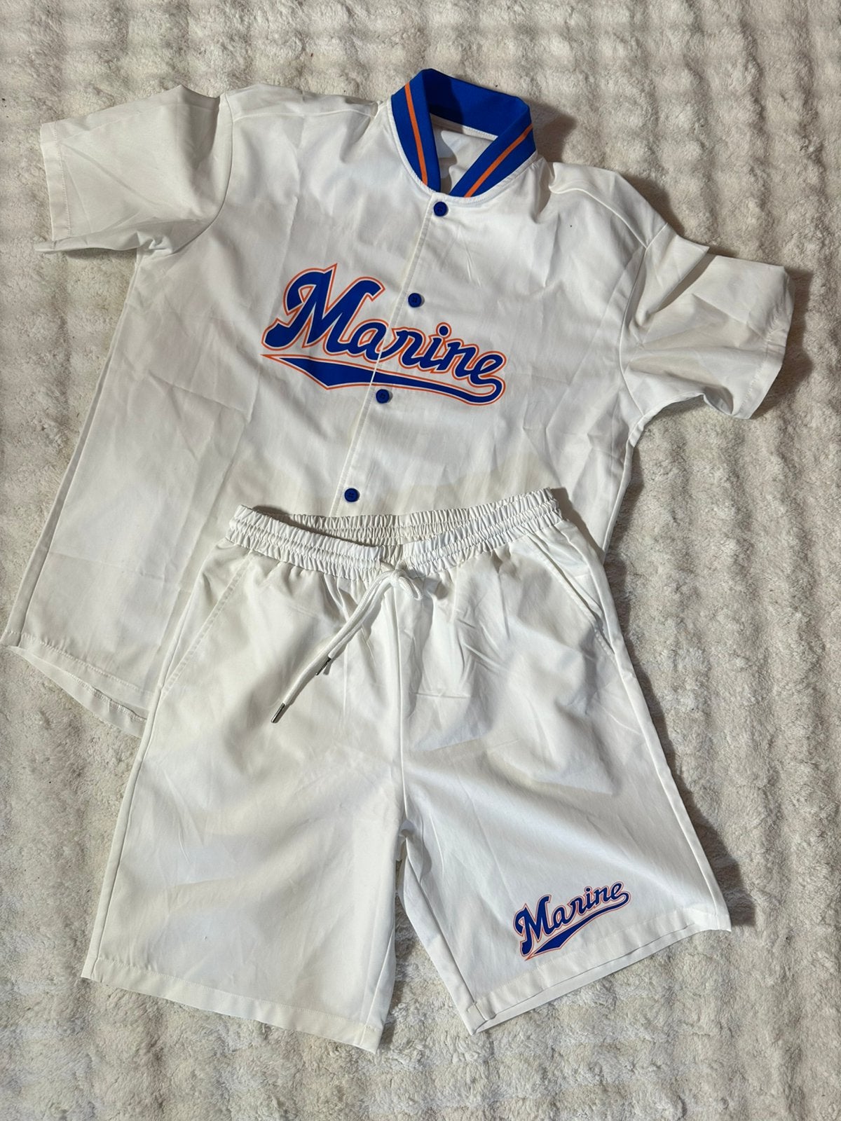 Ensemble Été Blanc Vintage – Maillot + Short –M, Enlèvement ou Envoi, Comme neuf