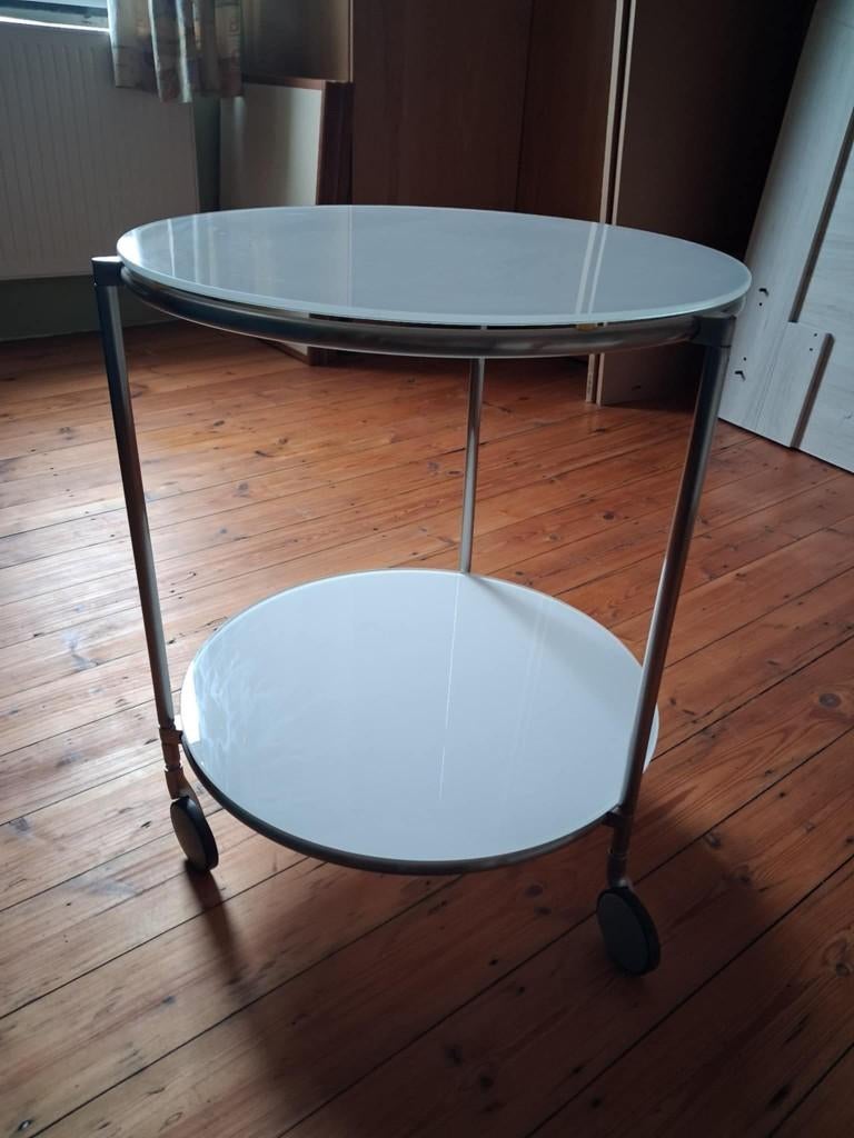 Table d'appoint IKEA STRIND d'Ehlen Johansson 1980, Ophalen, Minder dan 55 cm, Gebruikt, Rond